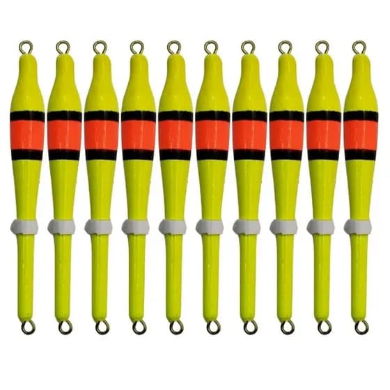 Kit Boias Pena Palito Caneta Feito em Madeira 6cm Pesca Tilápia Piau Lambari - Acabamento Premium