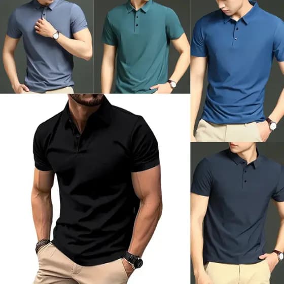 Kit 5 Polo Masculina Poliamida - Elegância e Qualidade