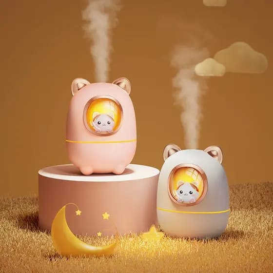 Desenhos animados gato ar umidificador estilo bonito óleo essencial perfume sala quarto neblina