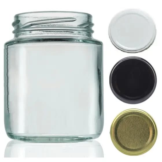 12 pote de 240ml, Belém, de Vidro Com Tampa Metálica 63mm.