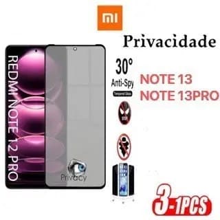 Kit (1/2/3pçs) Película Privacidade 3D Anti Spy XIAOMI REDMI Note 13 / Note 13Pro