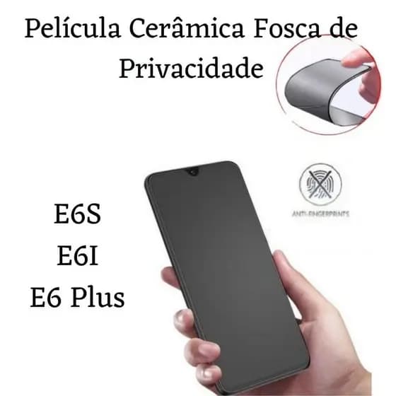 Película de Cerâmica Fosca Privacidade Motorola Moto E6s / E6i / E6 plus