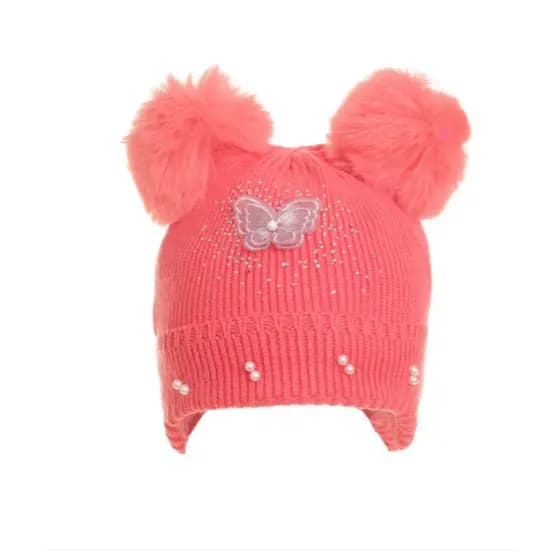 TOUCA Infantil ANTIALERGICO com Pompom e Borboleta