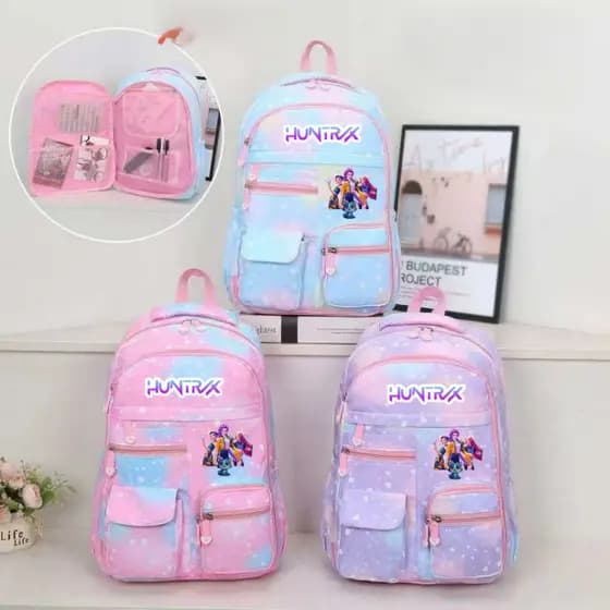 Mochila Guerreiras do K-Pop Demon Huntrix Juvenil/Infantil