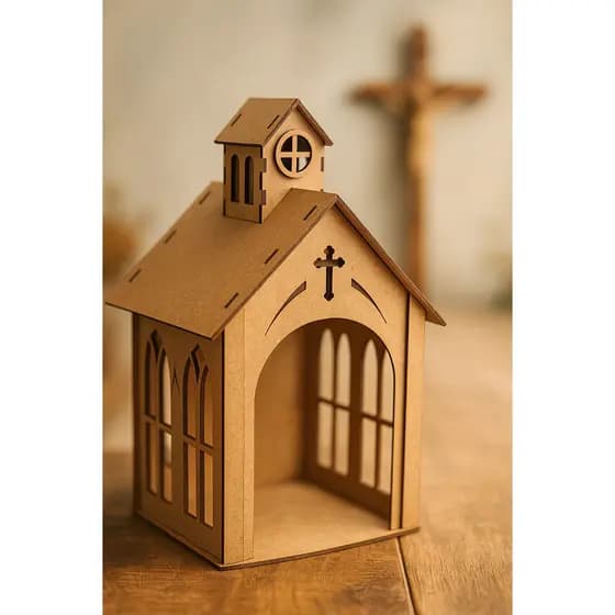 Oratorio Modelo Capela Igreja Grande Corte a Laser Decoração