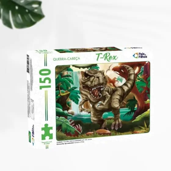 Quebra-Cabeça T-Rex Jurassic Park 150 Peças - Infantil e Familiar