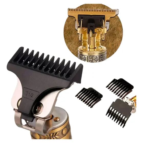 Kit Profissional de Barba e Cabelo Masculino – Máquina de Corte Completa