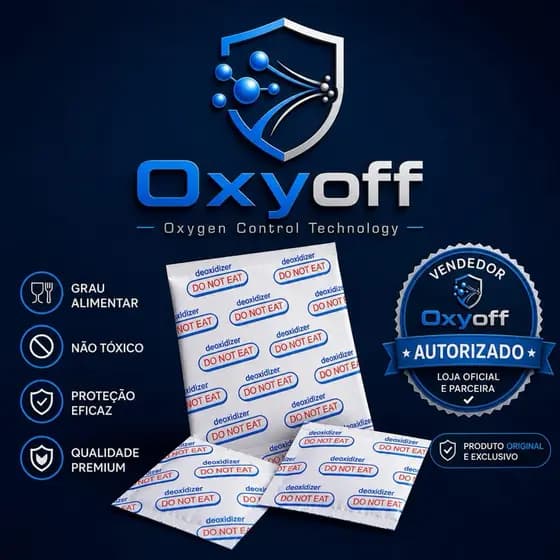Absorvedor de oxigênio para alimentos 50cc fracionados de 10x10