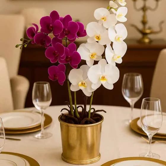Haste de Orquídea 3D 89cm Toque natural Realista Artificial Decoração Arranjo
