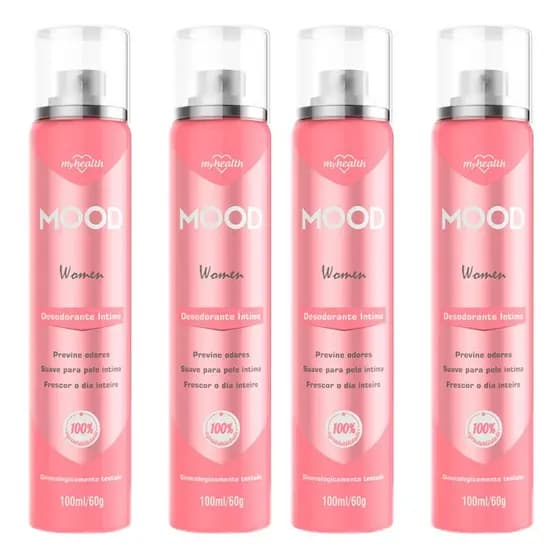 Desodorante Íntimo Mood Care 100ml Compacto Aroma Encantador Spray de Bolsa Confiança e bem estar