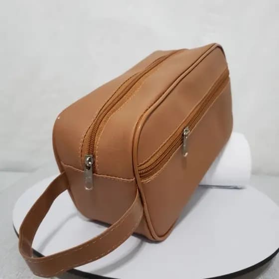 Bolsa Necessaire unissex para viagem em couro sintético organizadora bolsa executivo
