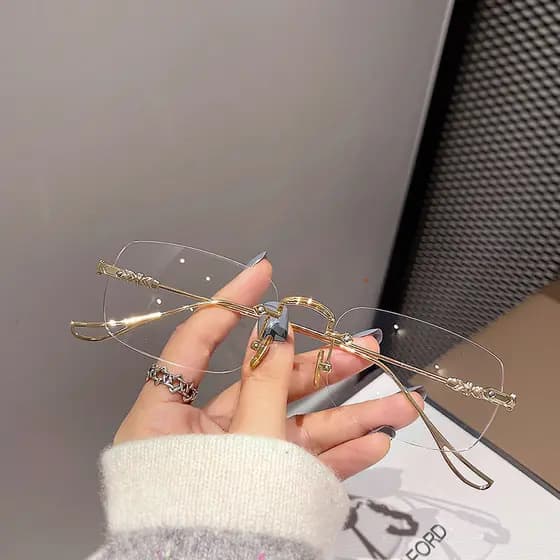 Anti-radiação Anti-luz azul óculos sem moldura feminino masculino transição óculos de computador sem moldura
