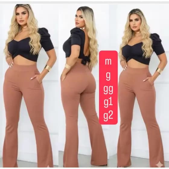 kit com 2 calça fler com bolso na frente zero transparencia M G GG G1 G2