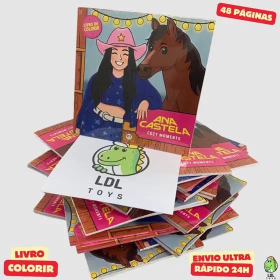 Livro de Colorir Ana Castela Cozy Moments 48 Páginas com Desenhos Exclusivos