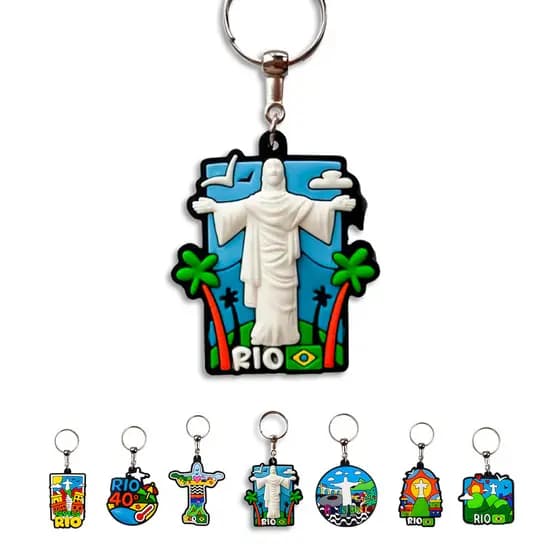 Chaveiro Emborrachado -Cristo Redentor -RJ Brasil