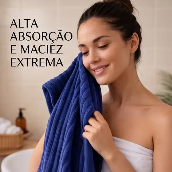 Kits 2 Toalha De Banho 1,40x0,70 Alta Absorção Luxo, Ótima Qualidade