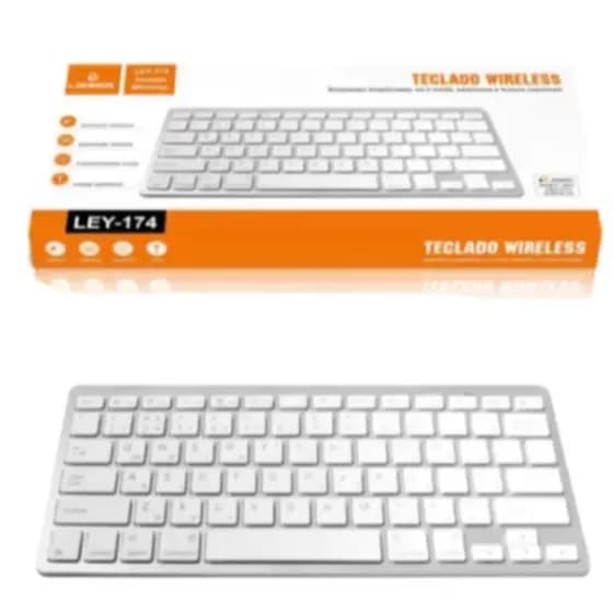 Teclado sem fio Bluetooth portátil Universal tecla macia Tablet iPad Mac Pc Notebook Design Slim