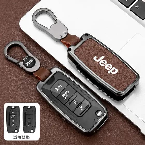 Capa de Chave de Carro em Liga de Zinco Jeep Compass para Jeep Renegade 3841