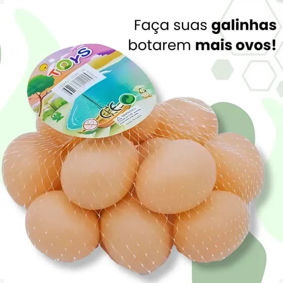 Kit com 12/24/36 Ovos Falsos de Plástico para Estimular a Produção de Ovos em Galinhas Indez