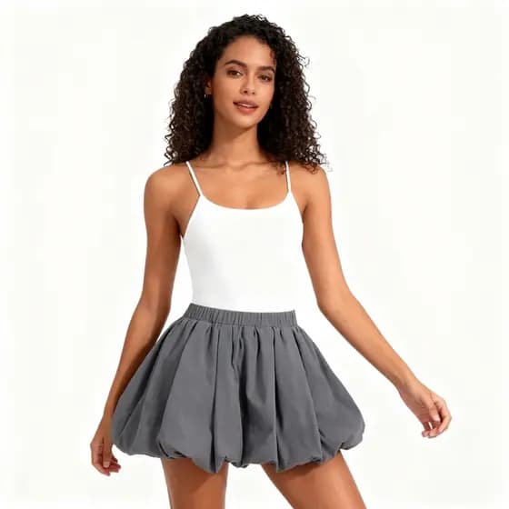 Saia Balone Balonê Femenina saia Curta Moda Tendência Blogueira