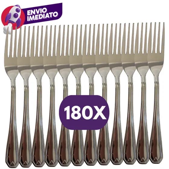 Kit Garfo Refeição Mesa Jogo Aço Inox Premium Talher Cozinha Restaurante Bar Buffet Churrasco