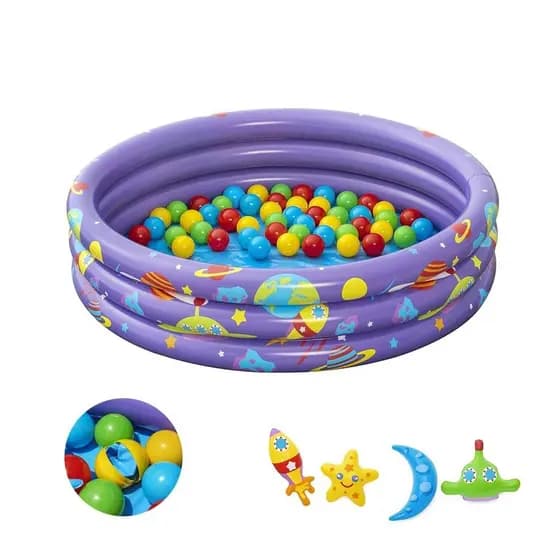 Piscina de Bolinha Infantil 101L Galáxia com 50 bolas e 4 Acessórios Bestway