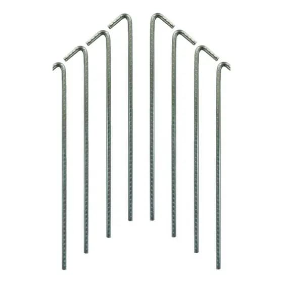 Kit 12 Estacas Aço Ca-50 4,2mm Reforçada Solo Duro Camping