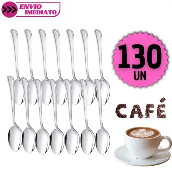 Colheres de Café 130 Peças Aço Inox Pequenas Duráveis Qualidade Premium