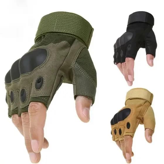 Luva Tática Meio ar livre Dedo Com Proteção Ciclismo Motoboy Paintball