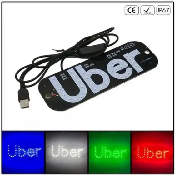 Placa Led Painel Letreiro Luminoso Vidro Parabrisa Led DE USB