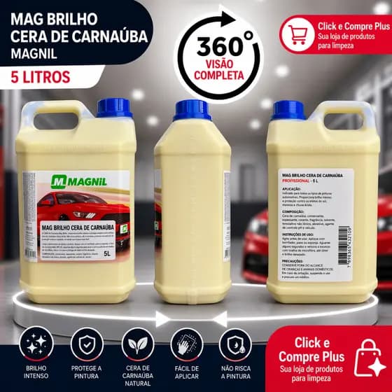 Cera de Carnaúba Automotiva 5L – Brilho Impecável e Proteção Premium!