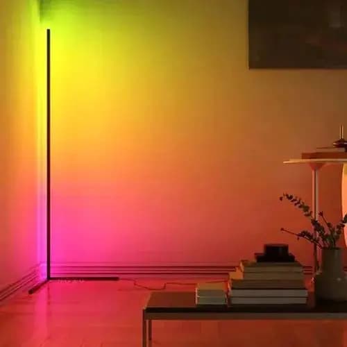 Luminaria De Chão Rgb Moderno Para Casal Quarto Cozinha Sala de Jantar Cabeceira Criado Mudo 1,4m。P5