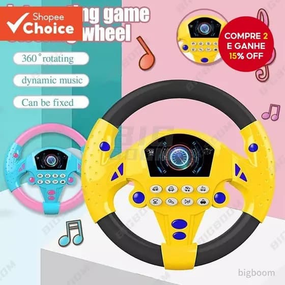 Brinquedo De Volante , Carro Giratório Interativo Para Crianças , Natal