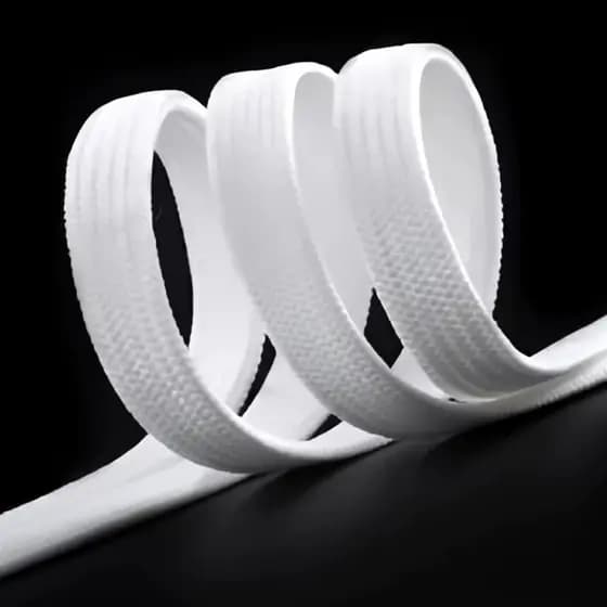 Par De Cadarço Atacador Tamanho 1,20 cm Achatado Algodão Branco/Preto