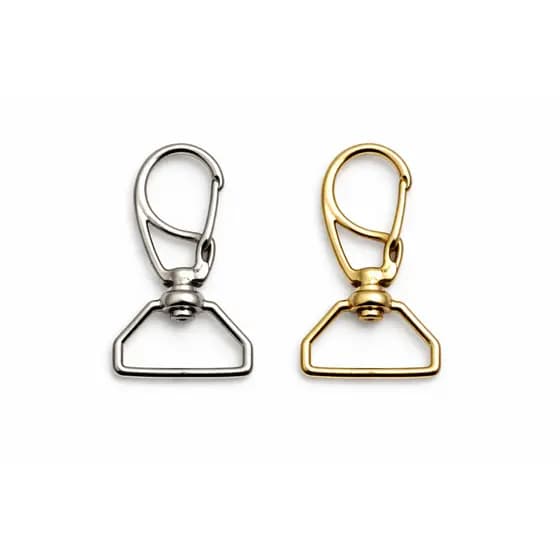 Kit 50 Unidades Mosquetão 20mm Fecho Giratório Dourado Prata Ouro Velho Bolsa E Artesanato