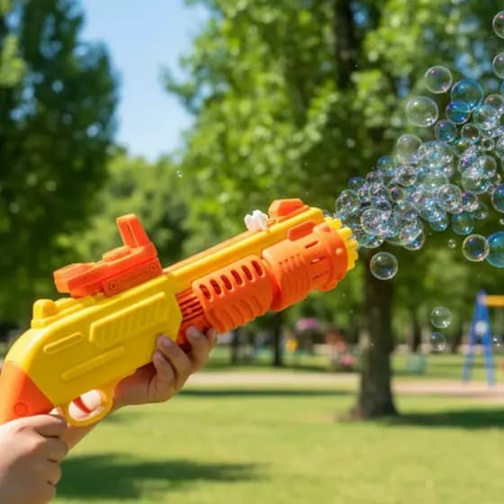 Lança Bolhas De Sabão Rifle Pato Arminha Automático