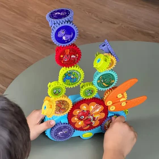 Carrinho Engrenagens Conjunto de Blocos Divertidos 13 em 1 Brinquedo Infantil Quebra Cabeça