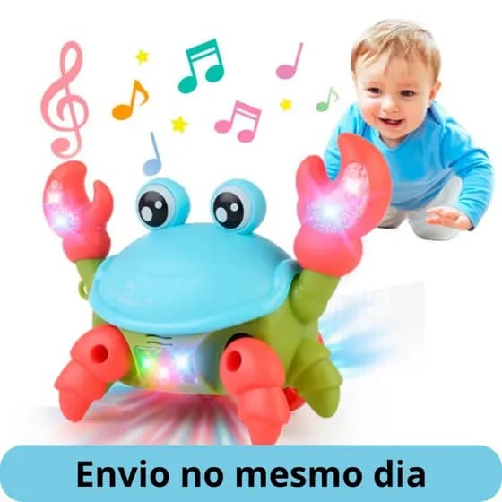 Brinquedo Caranguejo Fujão Musical Som Luz E Movimento