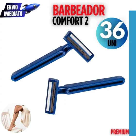 Kit 36 Barbeador Aparelho De Barbear Barbeador Descartável Com 2 Lâminas Premium Barbeador Cabeleleiro