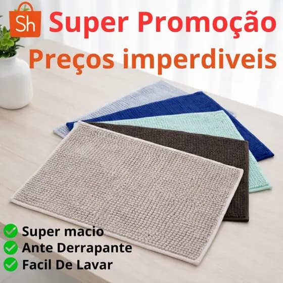 TAPETE DALLAS CORTTEX 58X38 BOLINHA MACIA ANTI DERRAPANTE