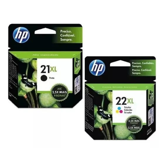 Kit Cartuchos Originais 21 Xl Preto E 22 Xl Color P 3920