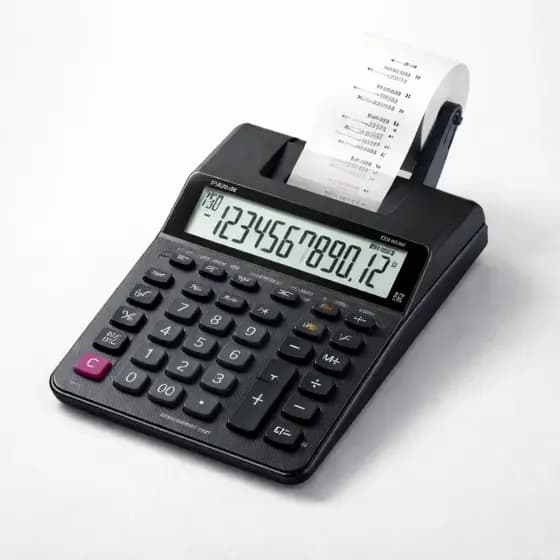 Calculadora Casio Hr-100rc Com Impressão Bobina De Mesa 12 D Preto