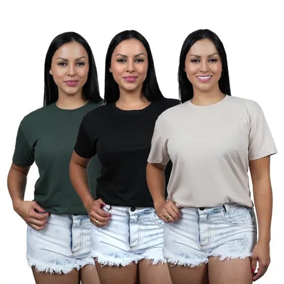 Kit Camisetas Com 3 Peças Diferentes Oferta