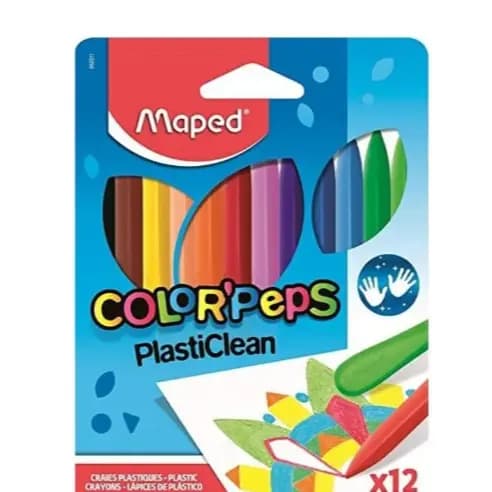 Kit 2 Giz Plástico Color Peps - 12 Cores - Maped