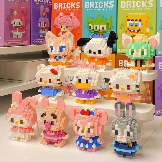 Mini Blocos de Montar Personagens – Várias Opções | Presente Natal & Ano Novo