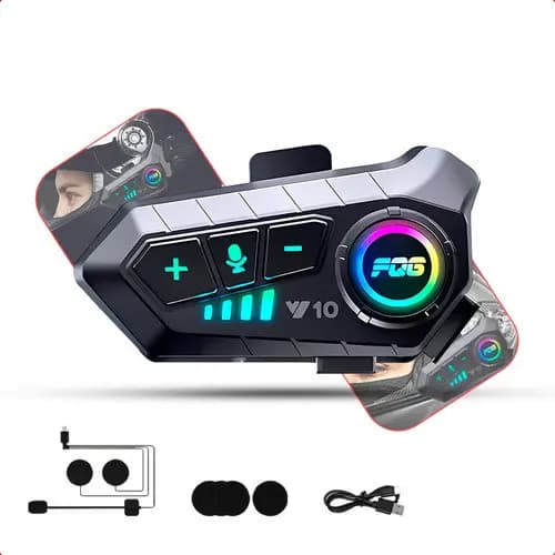 Fone De Ouvido P10 Capacete Moto Bluetooth S/fio Type-c