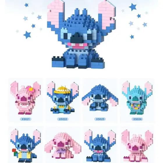 Blocos de Montagem de Micro Partículas Stitch Brinquedo Educativo DIY Presente para Crianças