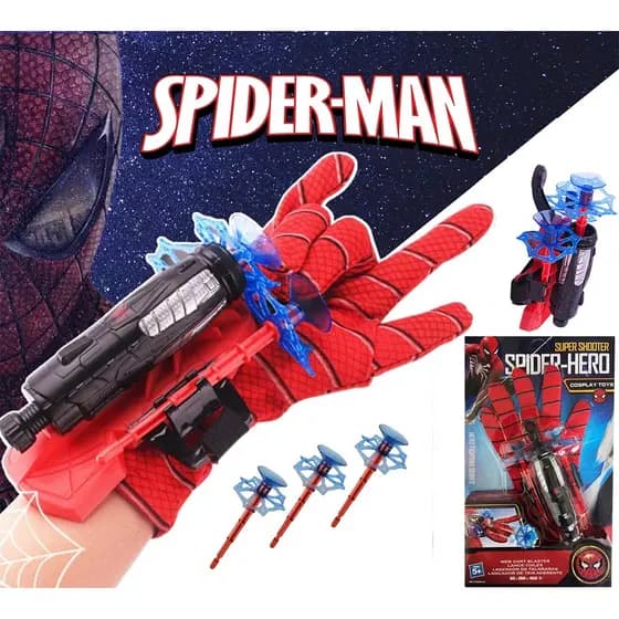 Luva Lança Teia Brinquedo Infantil Lançador Homem Aranha