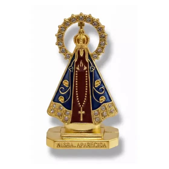 Nossa Senhora Aparecida Santinha para Altar Carro Escritório Estante BRASIL