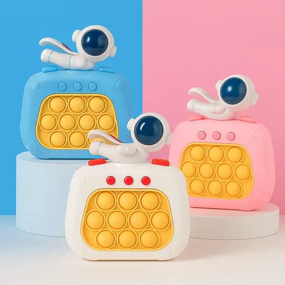 Brinquedo Pop It Eletrônico Astronauta Anti Stress Educativo Portátil Interativo Adultos e Crianças